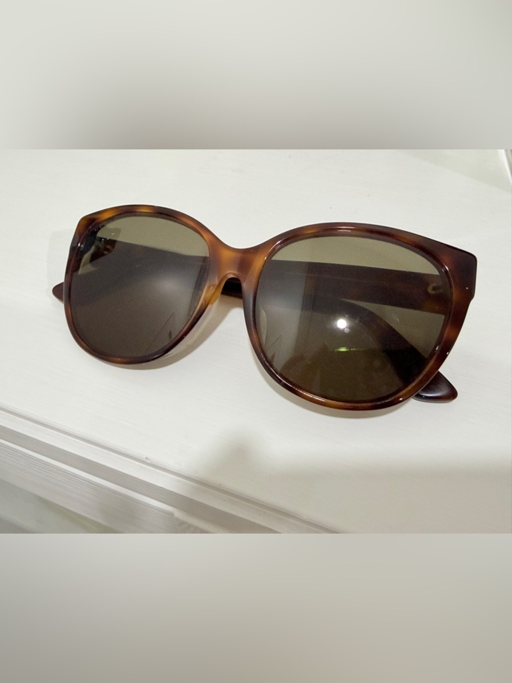 Gucci Oversized Tortoiseshell Frame Sunglasses - Brown